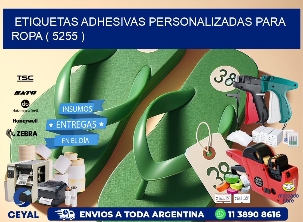 ETIQUETAS ADHESIVAS PERSONALIZADAS PARA ROPA ( 5255 )