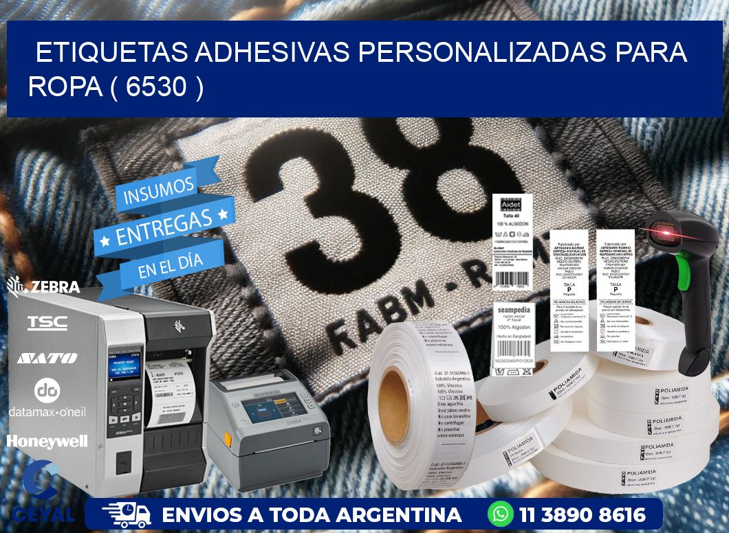ETIQUETAS ADHESIVAS PERSONALIZADAS PARA ROPA ( 6530 )