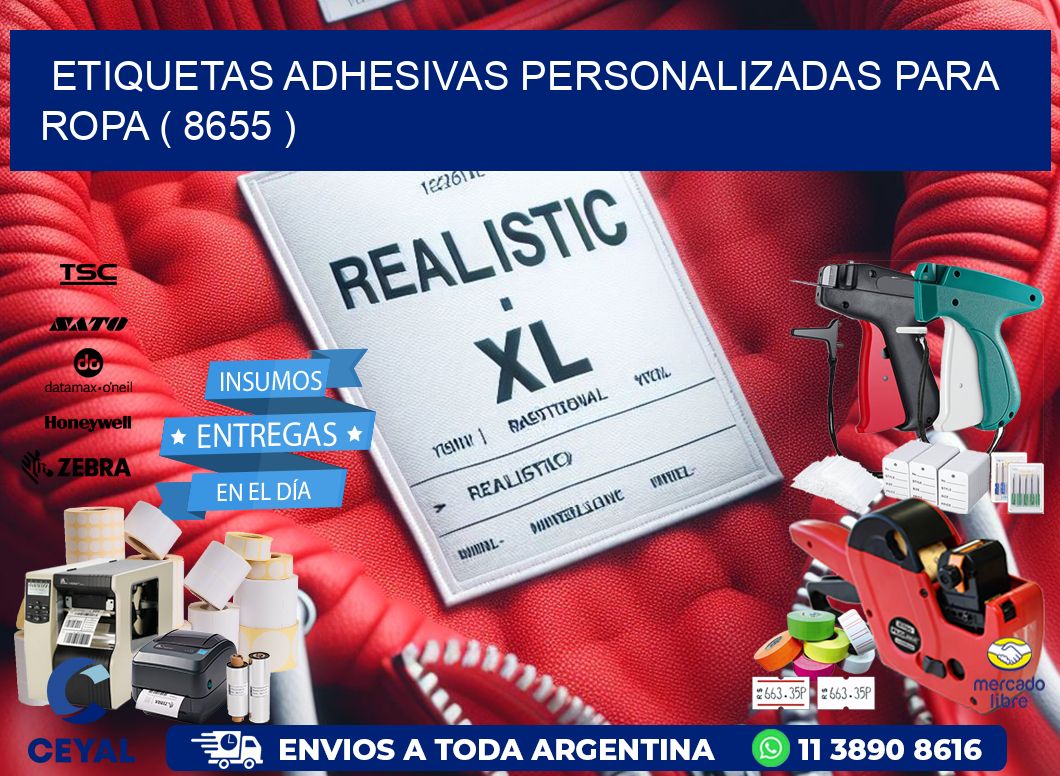 ETIQUETAS ADHESIVAS PERSONALIZADAS PARA ROPA ( 8655 )