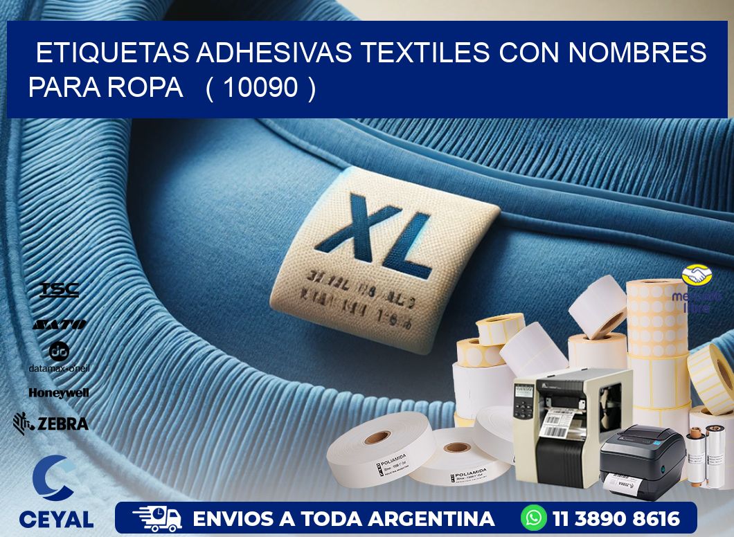 ETIQUETAS ADHESIVAS TEXTILES CON NOMBRES PARA ROPA   ( 10090 )