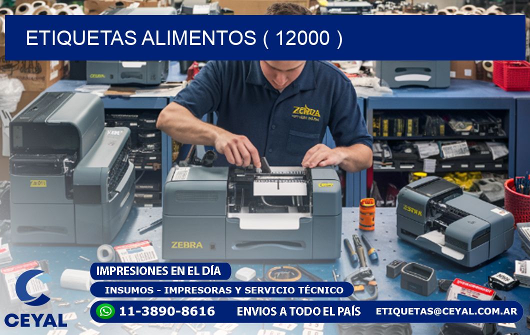 ETIQUETAS ALIMENTOS ( 12000 )