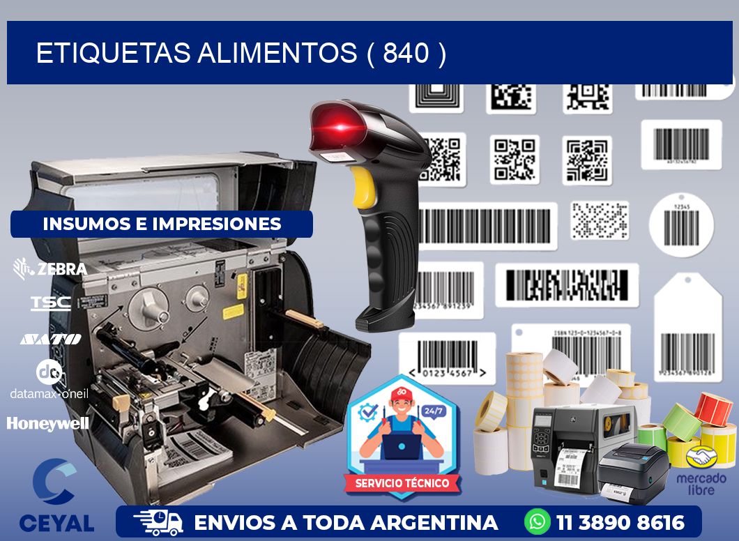 ETIQUETAS ALIMENTOS ( 840 )