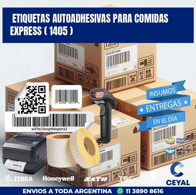ETIQUETAS AUTOADHESIVAS PARA COMIDAS EXPRESS ( 1405 )