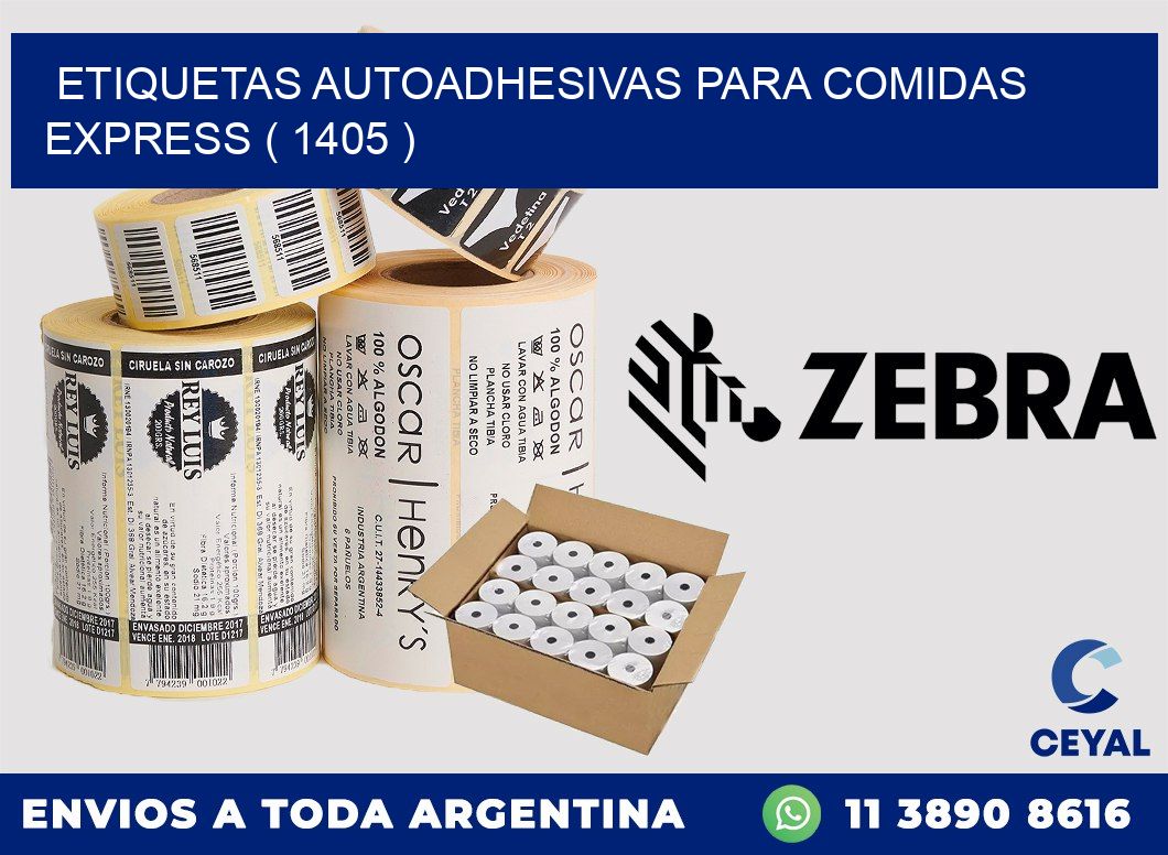 ETIQUETAS AUTOADHESIVAS PARA COMIDAS EXPRESS ( 1405 )