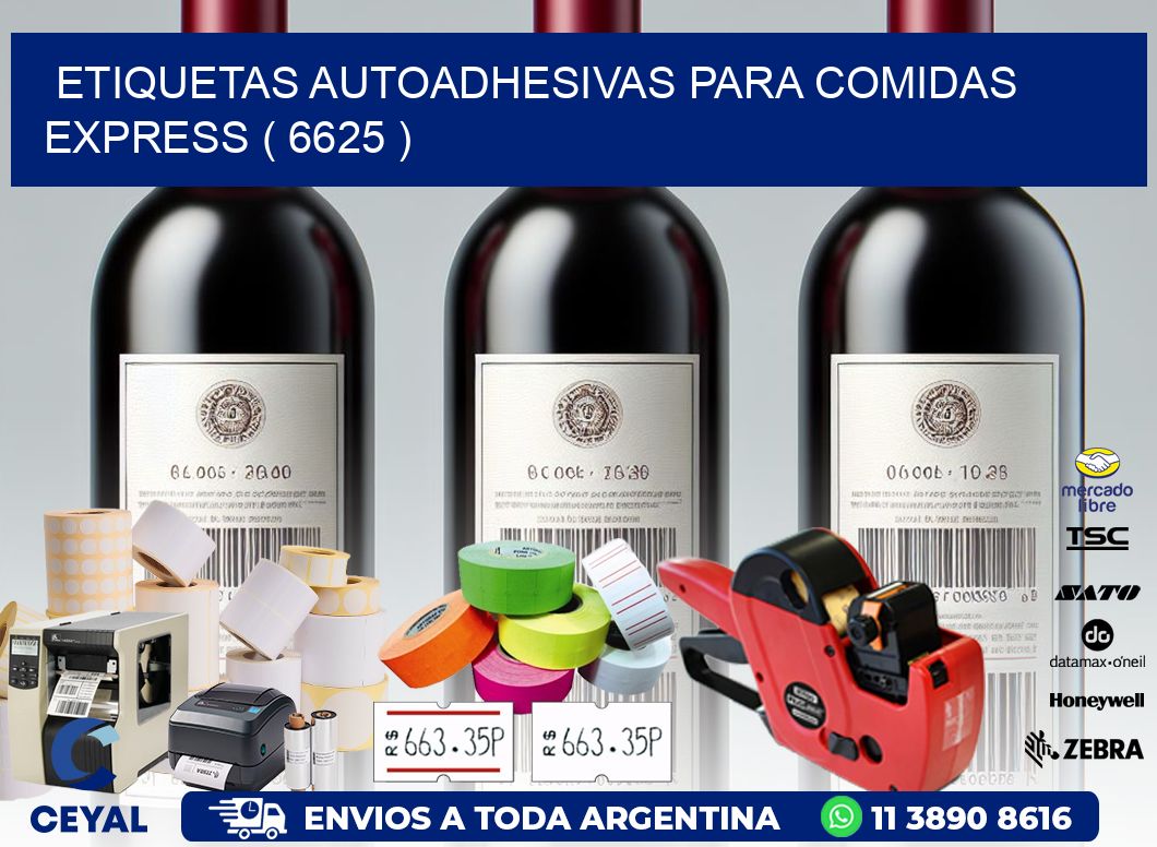 ETIQUETAS AUTOADHESIVAS PARA COMIDAS EXPRESS ( 6625 )