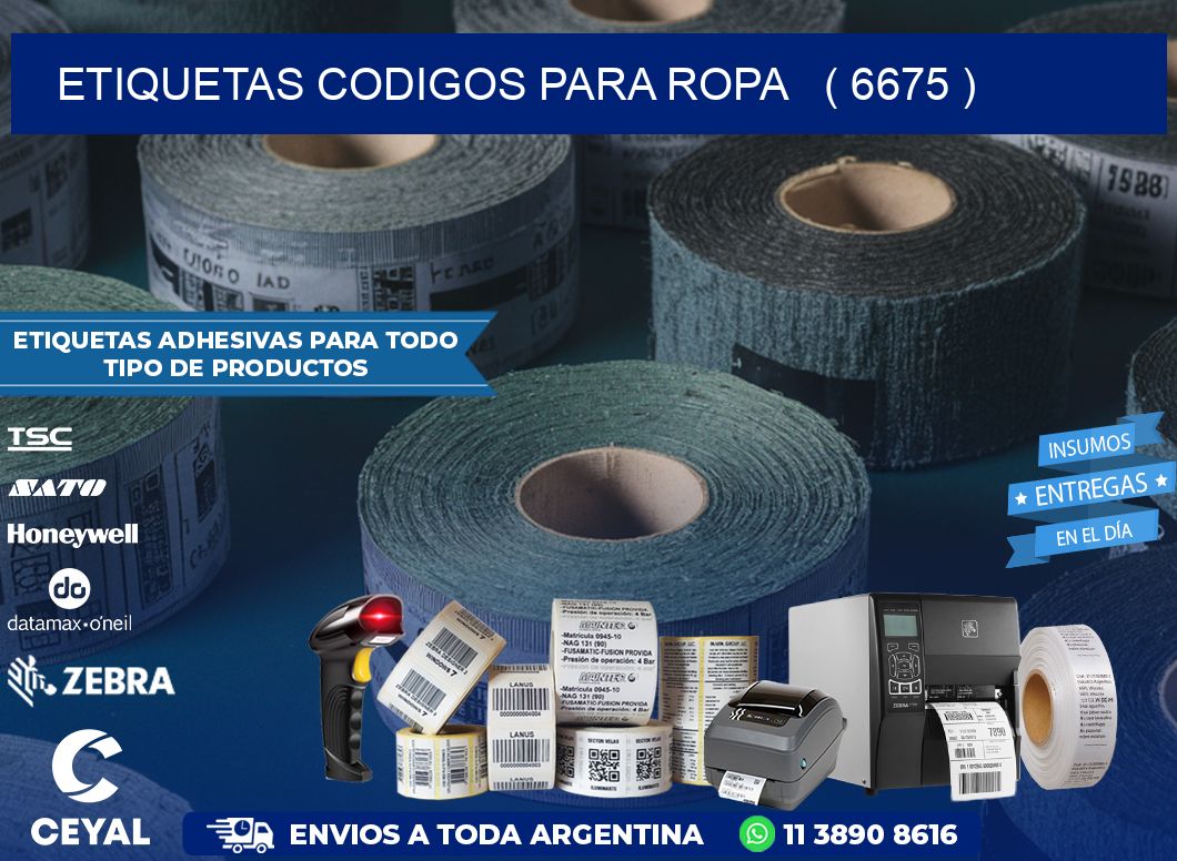 ETIQUETAS CODIGOS PARA ROPA   ( 6675 )