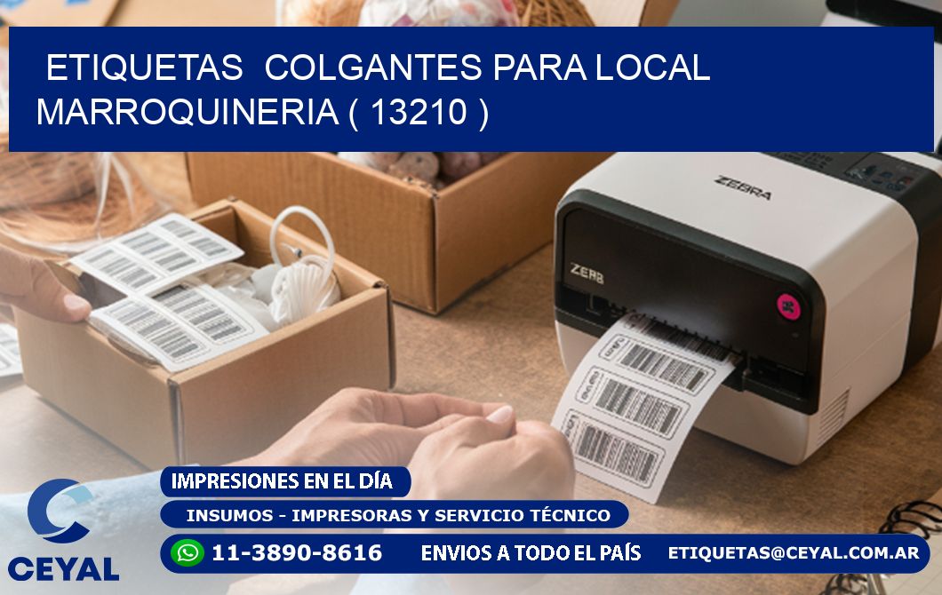 ETIQUETAS  COLGANTES PARA LOCAL MARROQUINERIA ( 13210 )