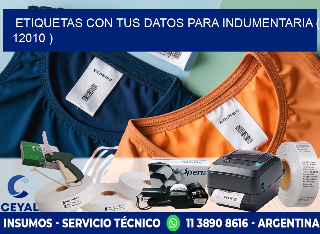 ETIQUETAS CON TUS DATOS PARA INDUMENTARIA ( 12010 )
