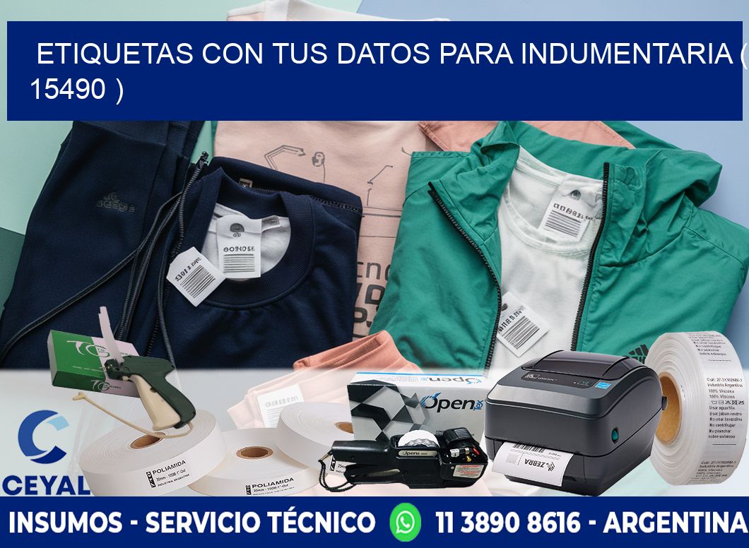 ETIQUETAS CON TUS DATOS PARA INDUMENTARIA ( 15490 )