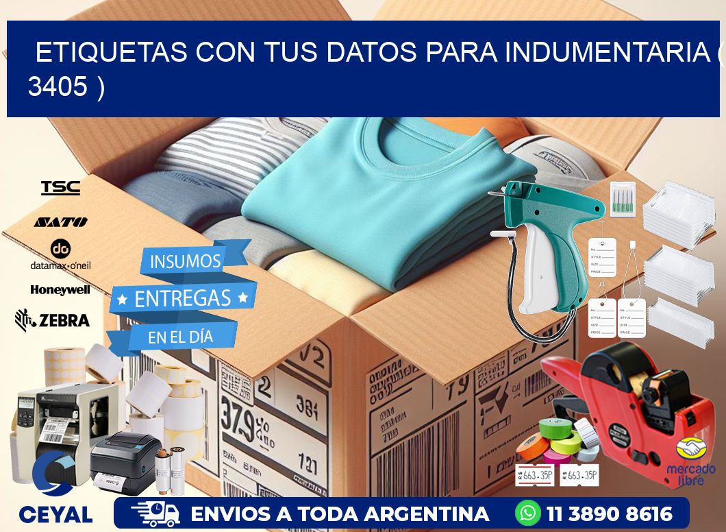 ETIQUETAS CON TUS DATOS PARA INDUMENTARIA ( 3405 )