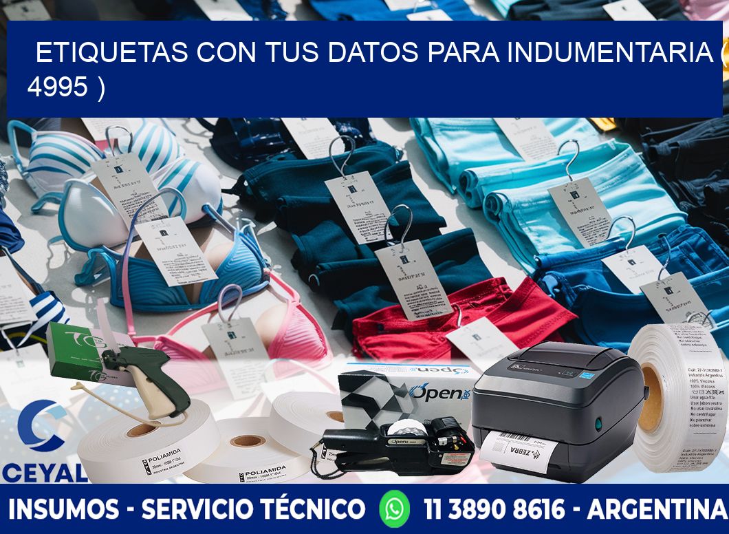 ETIQUETAS CON TUS DATOS PARA INDUMENTARIA ( 4995 )