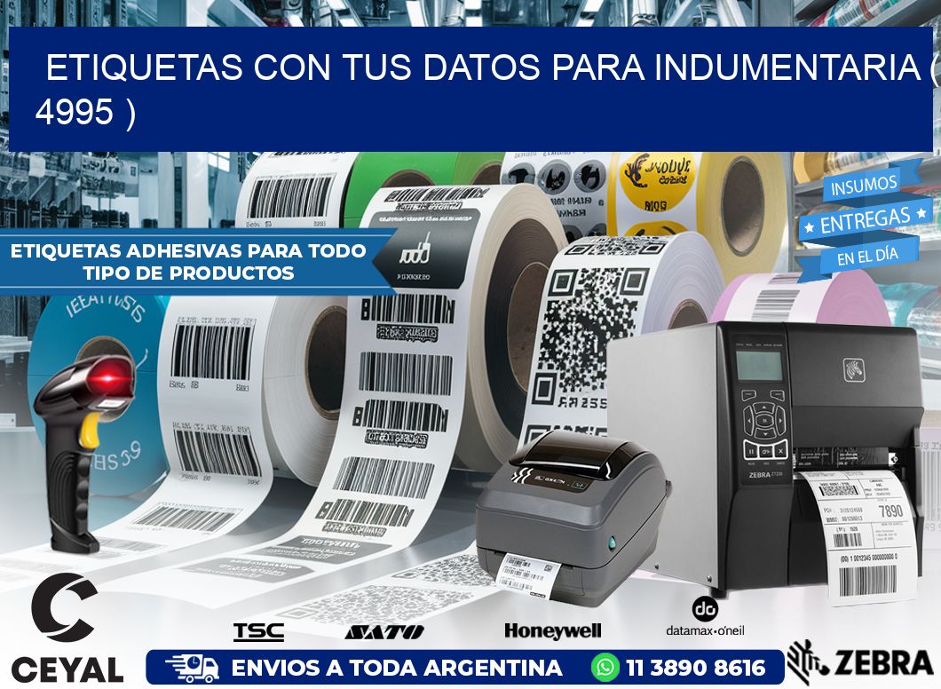 ETIQUETAS CON TUS DATOS PARA INDUMENTARIA ( 4995 )
