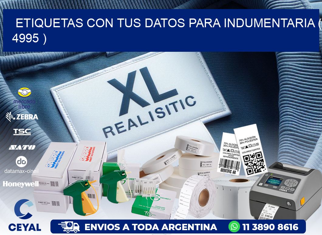 ETIQUETAS CON TUS DATOS PARA INDUMENTARIA ( 4995 )