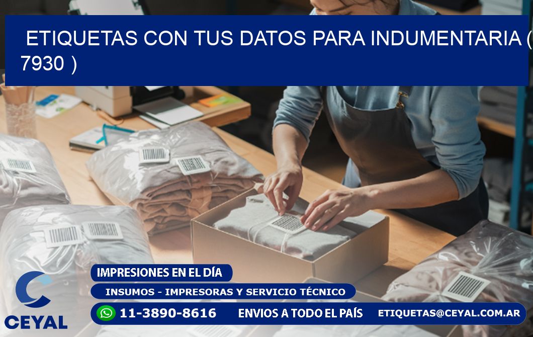ETIQUETAS CON TUS DATOS PARA INDUMENTARIA ( 7930 )