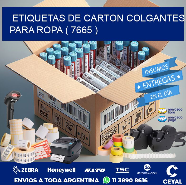 ETIQUETAS DE CARTON COLGANTES PARA ROPA ( 7665 )