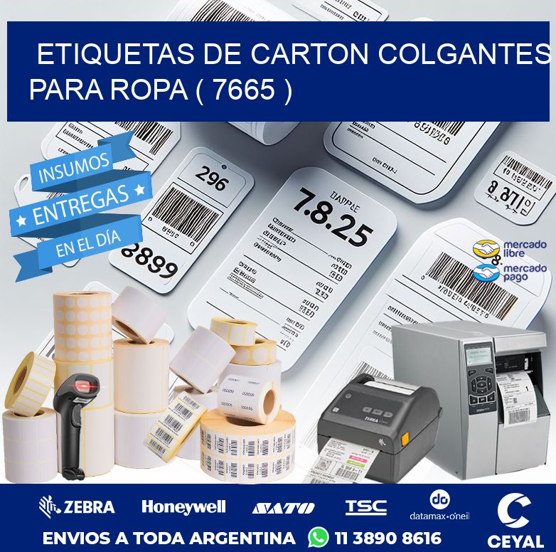 ETIQUETAS DE CARTON COLGANTES PARA ROPA ( 7665 )