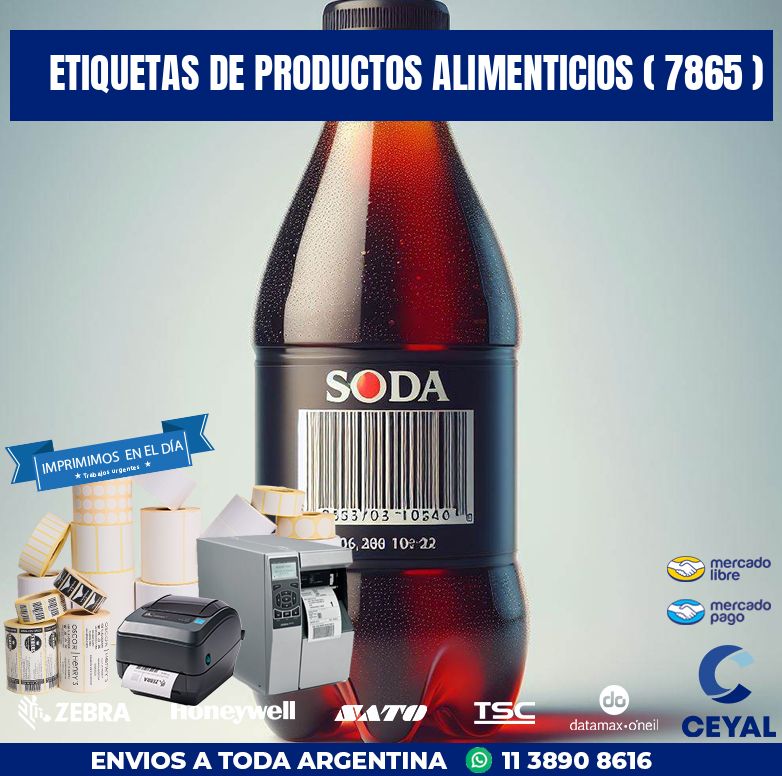 ETIQUETAS DE PRODUCTOS ALIMENTICIOS ( 7865 )