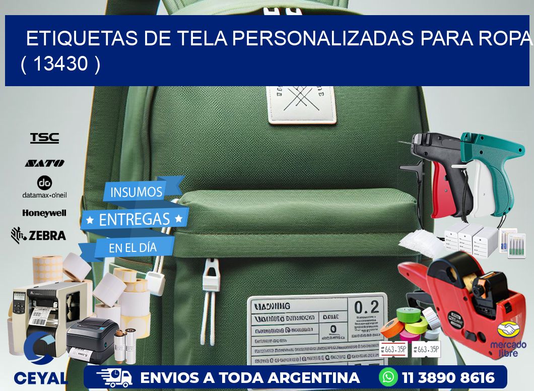 ETIQUETAS DE TELA PERSONALIZADAS PARA ROPA ( 13430 )