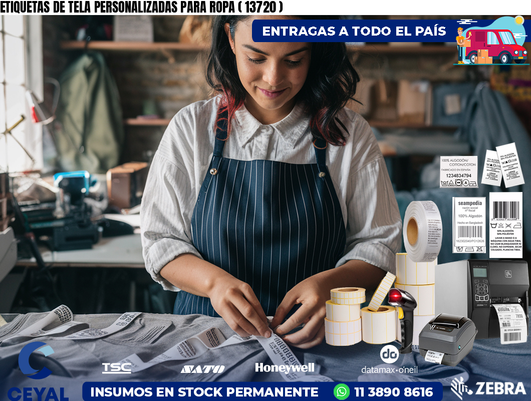 ETIQUETAS DE TELA PERSONALIZADAS PARA ROPA ( 13720 )