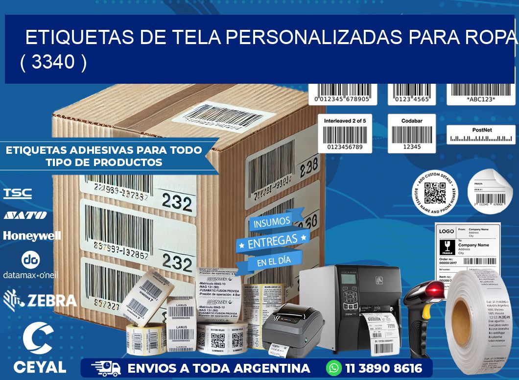 ETIQUETAS DE TELA PERSONALIZADAS PARA ROPA ( 3340 )