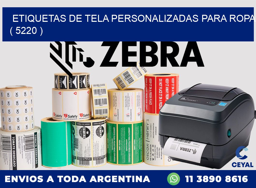 ETIQUETAS DE TELA PERSONALIZADAS PARA ROPA ( 5220 )