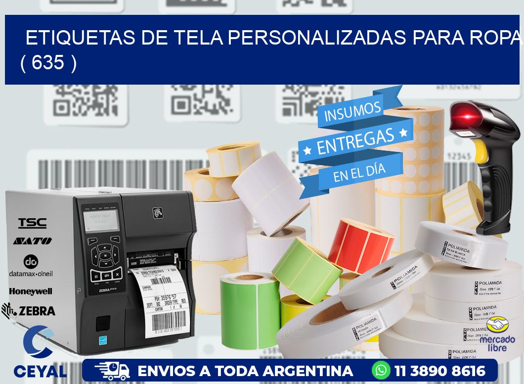 ETIQUETAS DE TELA PERSONALIZADAS PARA ROPA ( 635 )