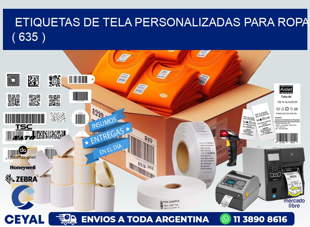 ETIQUETAS DE TELA PERSONALIZADAS PARA ROPA ( 635 )