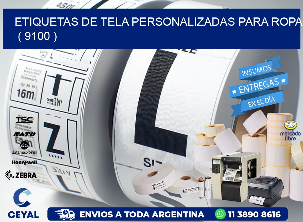 ETIQUETAS DE TELA PERSONALIZADAS PARA ROPA   ( 9100 )