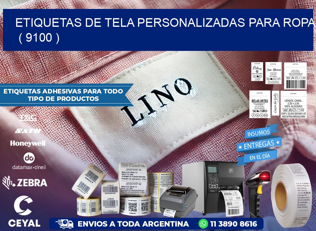 ETIQUETAS DE TELA PERSONALIZADAS PARA ROPA   ( 9100 )