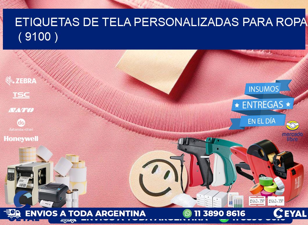ETIQUETAS DE TELA PERSONALIZADAS PARA ROPA   ( 9100 )