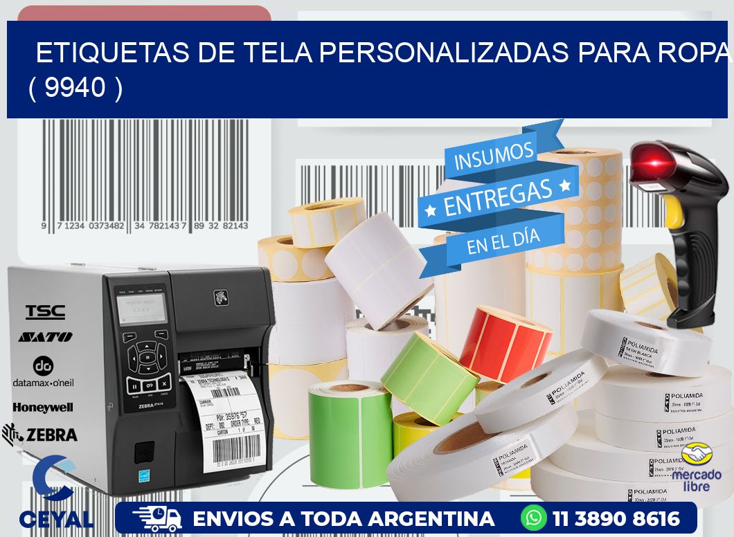 ETIQUETAS DE TELA PERSONALIZADAS PARA ROPA ( 9940 )