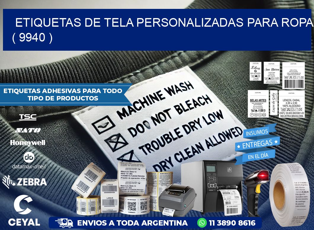 ETIQUETAS DE TELA PERSONALIZADAS PARA ROPA ( 9940 )
