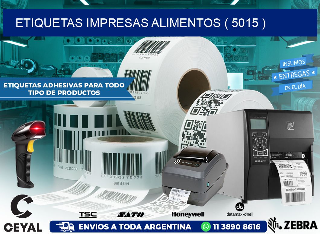ETIQUETAS IMPRESAS ALIMENTOS ( 5015 )