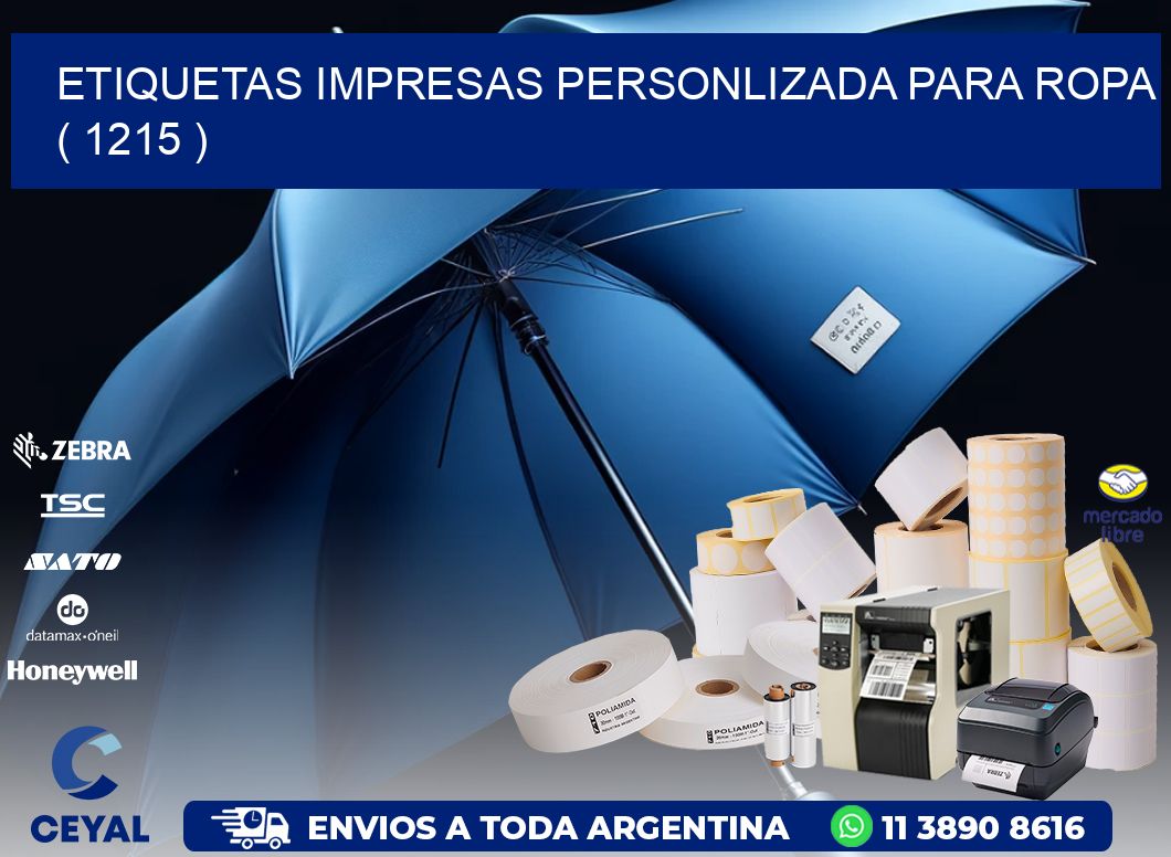 ETIQUETAS IMPRESAS PERSONLIZADA PARA ROPA   ( 1215 )