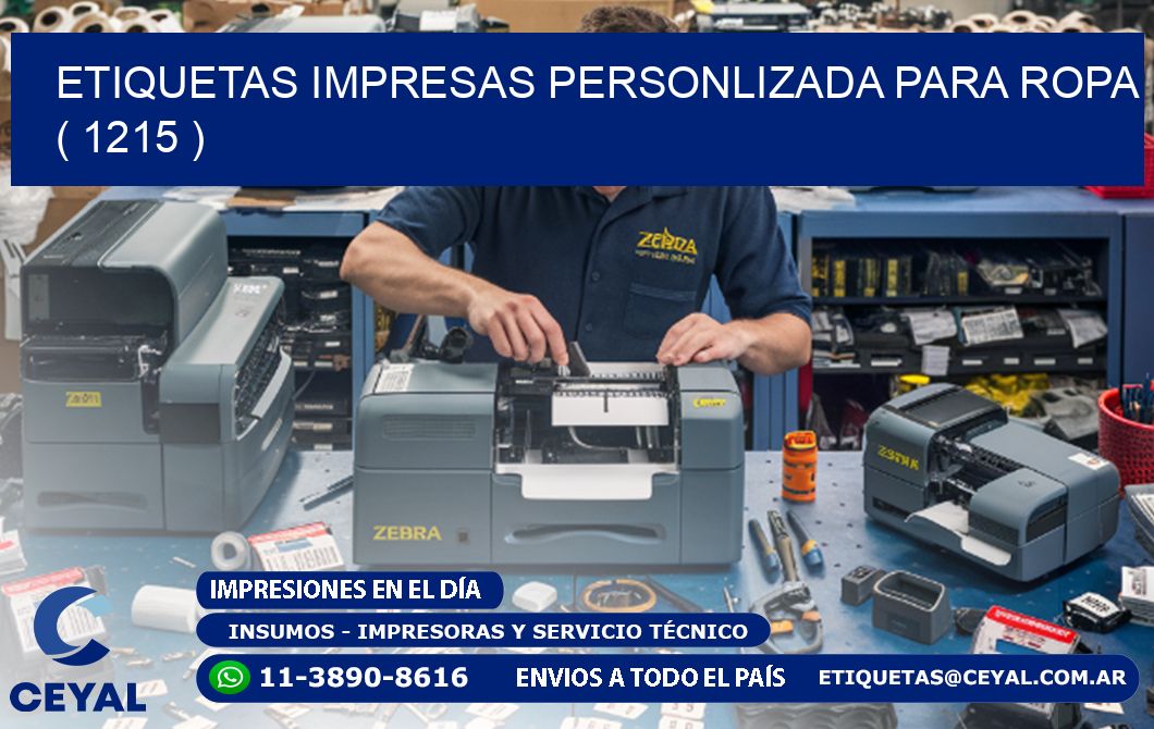 ETIQUETAS IMPRESAS PERSONLIZADA PARA ROPA   ( 1215 )