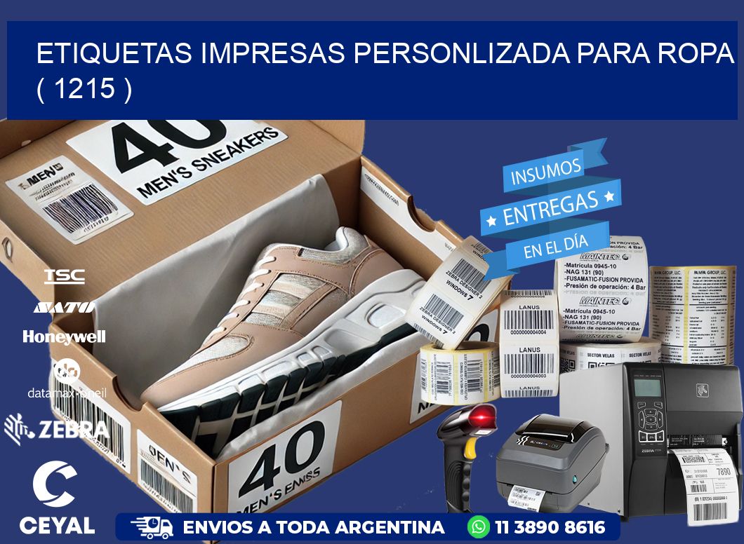 ETIQUETAS IMPRESAS PERSONLIZADA PARA ROPA   ( 1215 )