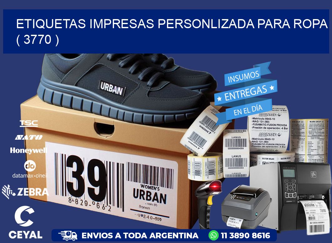 ETIQUETAS IMPRESAS PERSONLIZADA PARA ROPA   ( 3770 )
