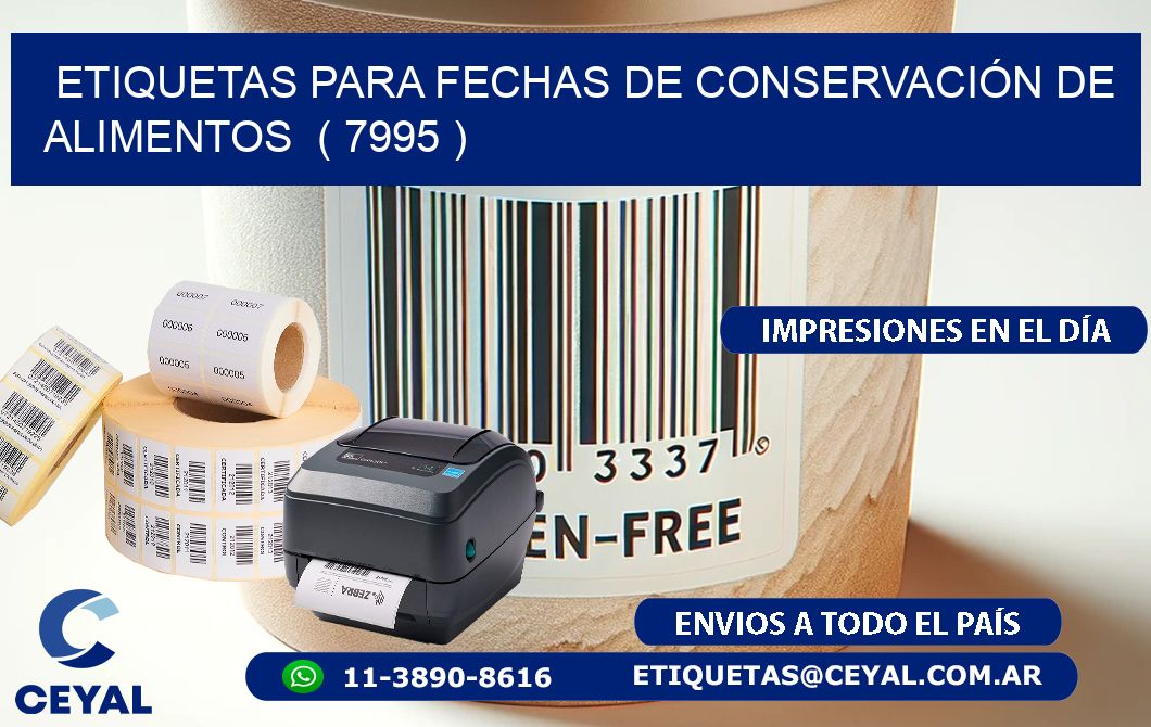 ETIQUETAS PARA FECHAS DE CONSERVACIÓN DE ALIMENTOS  ( 7995 )