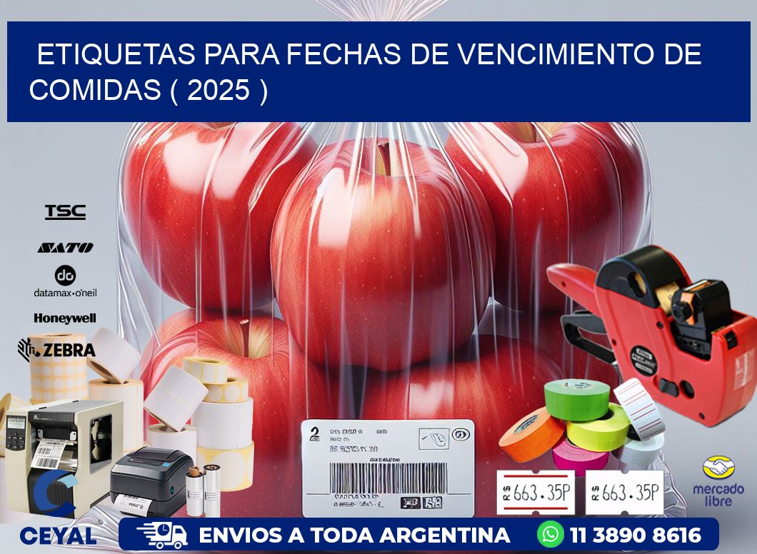 ETIQUETAS PARA FECHAS DE VENCIMIENTO DE COMIDAS ( 2025 )