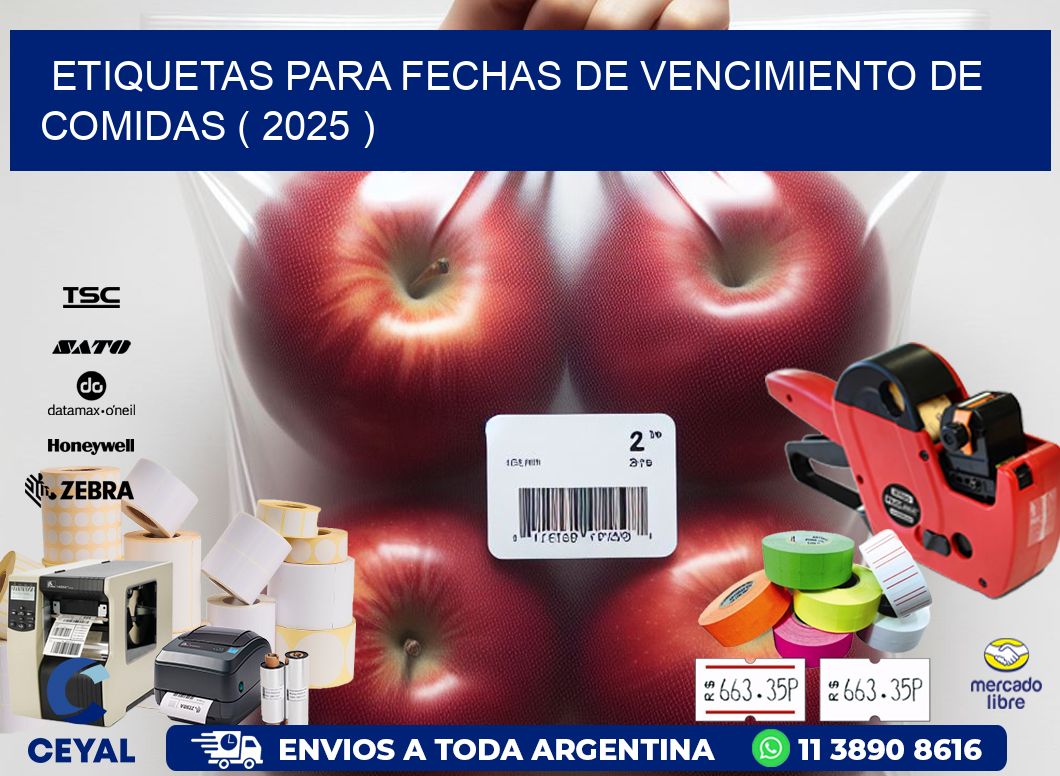 ETIQUETAS PARA FECHAS DE VENCIMIENTO DE COMIDAS ( 2025 )