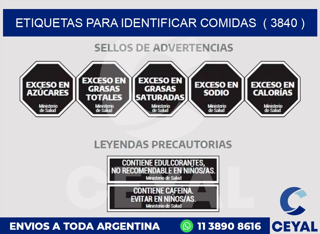 ETIQUETAS PARA IDENTIFICAR COMIDAS  ( 3840 )