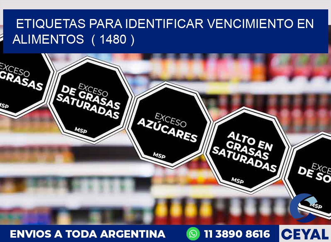 ETIQUETAS PARA IDENTIFICAR VENCIMIENTO EN ALIMENTOS  ( 1480 )