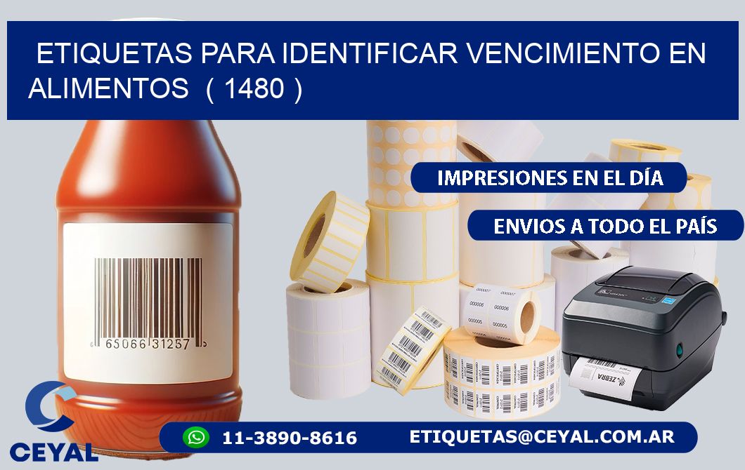 ETIQUETAS PARA IDENTIFICAR VENCIMIENTO EN ALIMENTOS  ( 1480 )