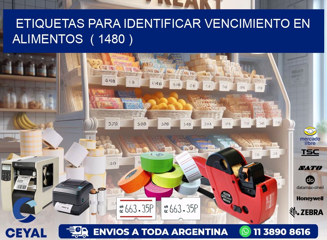 ETIQUETAS PARA IDENTIFICAR VENCIMIENTO EN ALIMENTOS  ( 1480 )