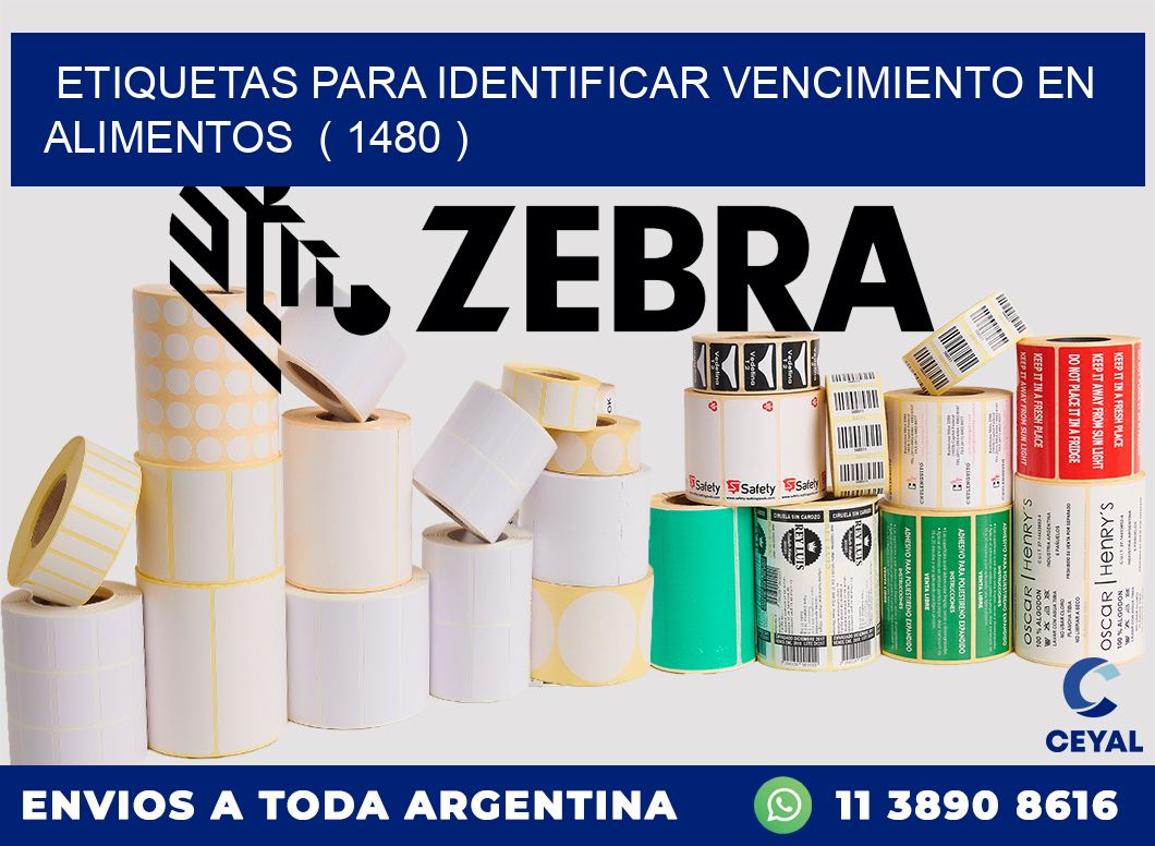 ETIQUETAS PARA IDENTIFICAR VENCIMIENTO EN ALIMENTOS  ( 1480 )