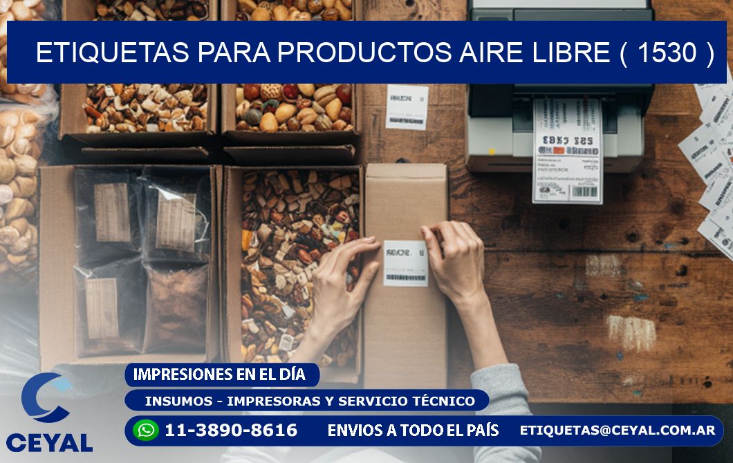 ETIQUETAS PARA PRODUCTOS AIRE LIBRE ( 1530 )