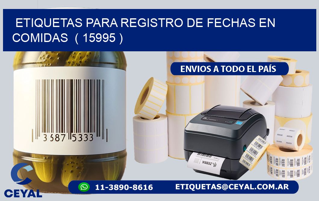 ETIQUETAS PARA REGISTRO DE FECHAS EN COMIDAS  ( 15995 )