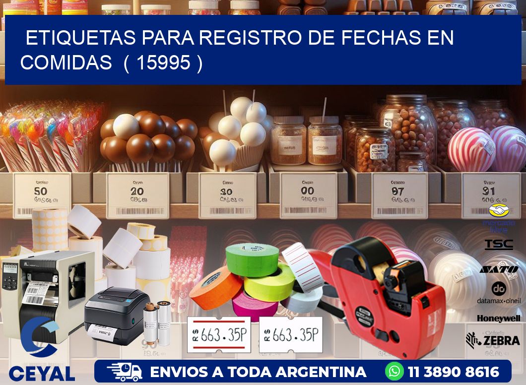 ETIQUETAS PARA REGISTRO DE FECHAS EN COMIDAS  ( 15995 )