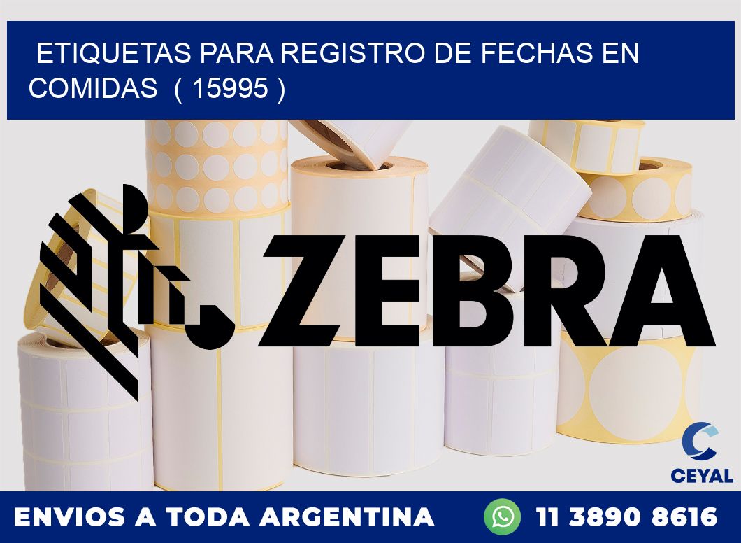 ETIQUETAS PARA REGISTRO DE FECHAS EN COMIDAS  ( 15995 )