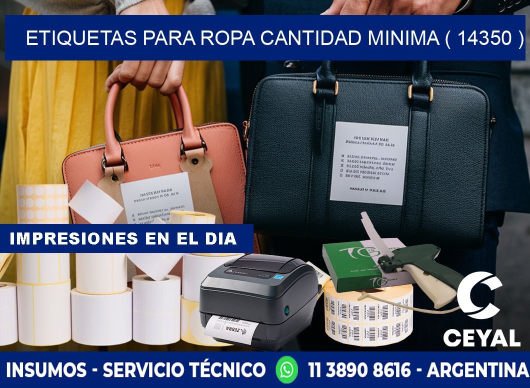 ETIQUETAS PARA ROPA CANTIDAD MINIMA ( 14350 )
